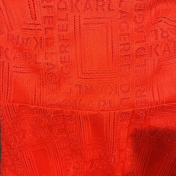 Karl Lagerfeld Logo Lace Midi Dress - Picture 3 of 8
